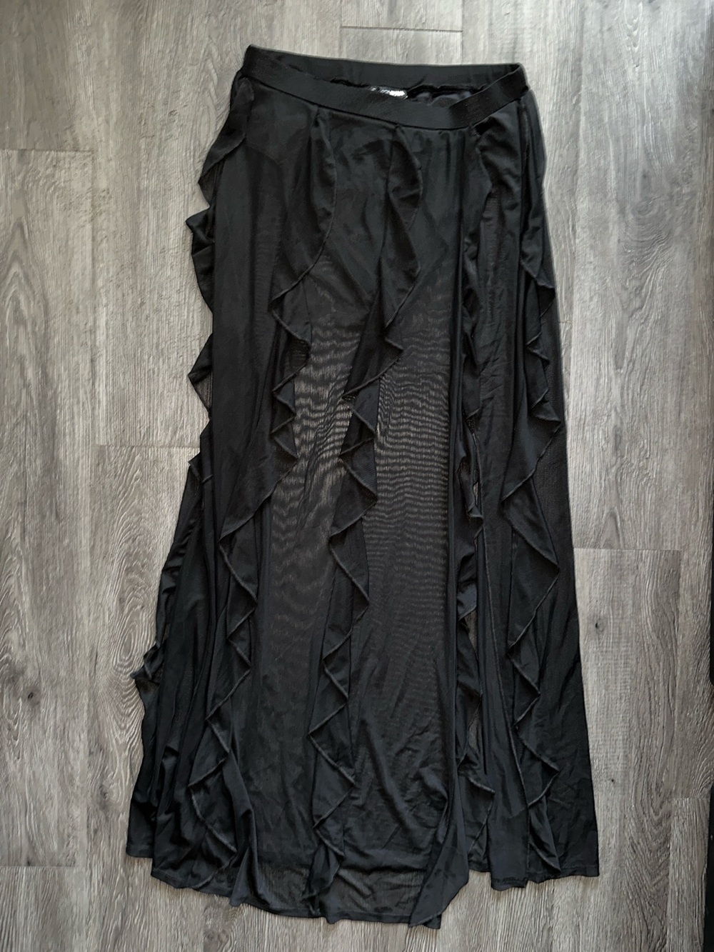 Lavish Nights Ruffle Maxi Skirt